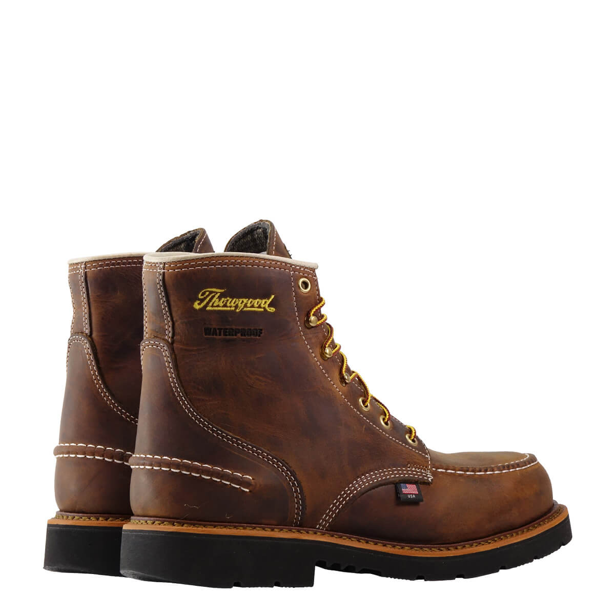 THOROGOOD 6″ CRAZYHORSE MOC TOE BLACK SOLE